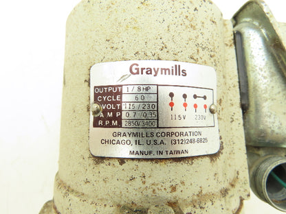 Graymills IMV08-E Centrifugal Coolant Pump 3/8"NPT 1/8hp 115/230V 3400rpm READ