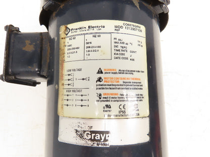 Graymills MSPR5-1.0F Immersion Coolant Pump 1"npt 38gpm 1Hp 230/460V 3Ph 3500RPM