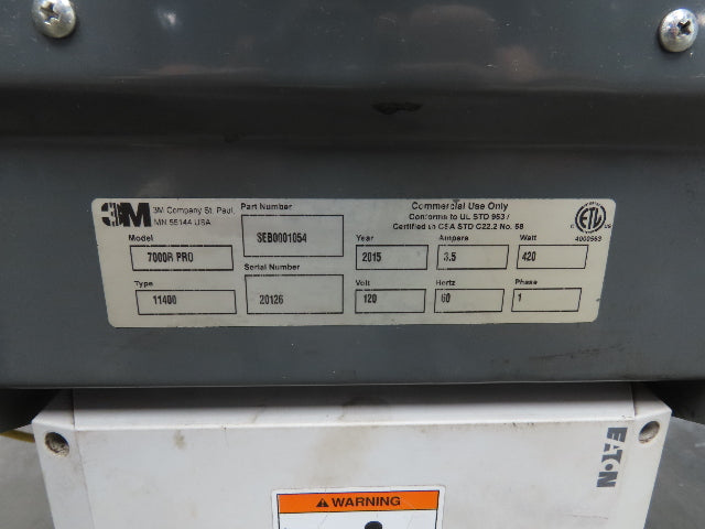 3M Matic 7000R Pro Random Carton Sealer Box Case Accu Glide Taper 115V Sensor