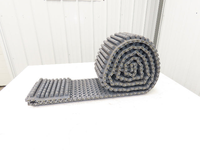 Intralox 1400 Series Plastic Roller Top 10" Wide Conveyor Belt Gray 125" Length