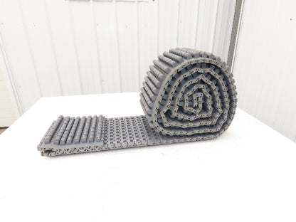 Intralox 1400 Series Plastic Roller Top 10" Wide Conveyor Belt Gray 125" Length