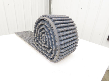 Intralox 1400 Series Plastic Roller Top 10" Wide Conveyor Belt Gray 125" Length