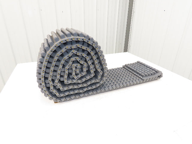 Intralox 1400 Series Plastic Roller Top 10" Wide Conveyor Belt Gray 125" Length