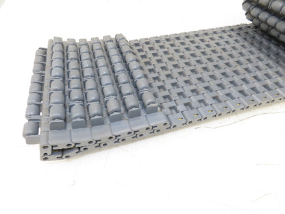 Intralox 1400 Series Plastic Roller Top 10" Wide Conveyor Belt Gray 125" Length