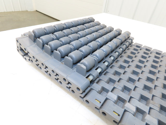 Intralox 1400 Series Plastic Roller Top 10" Wide Conveyor Belt Gray 125" Length