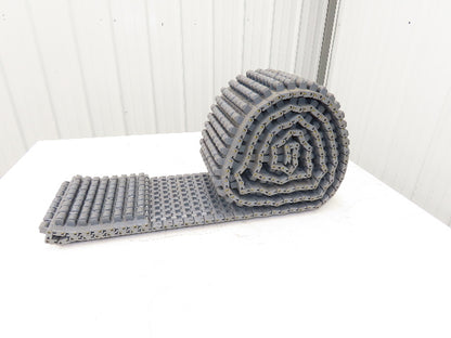 Intralox 1400 Series Plastic Roller Top 10" Wide Conveyor Belt Gray 125" Length