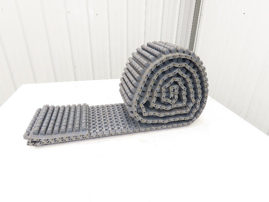 Intralox 1400 Series Plastic Roller Top 10" Wide Conveyor Belt Gray 125" Length