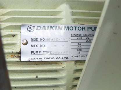 Daikin V8A 1RXT-10 Hydraulic Power Unit 25 Liter 3.5gpm 1000psi 220V 3PH
