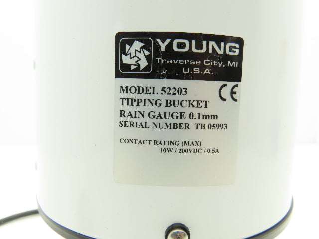 RM Young 52203 Tipping Bucket Rain Gauge Unheated 200cm² 15"H