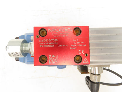 MOOG D684Z4826G Hydraulic Servo Directional Valve Analog Interface Rev S 350 Bar
