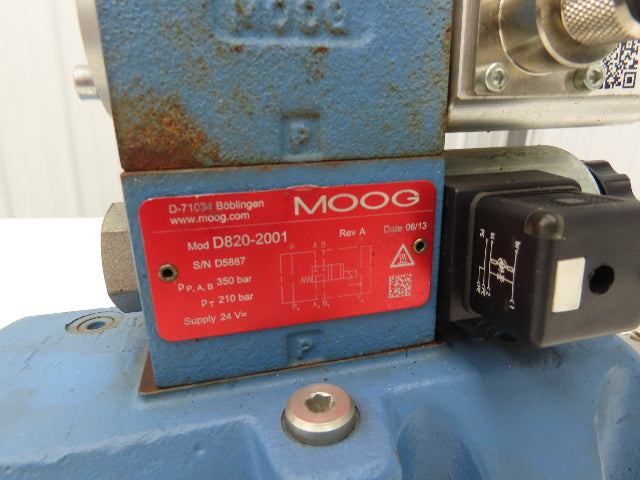 MOOG D684Z4815G Hydraulic Servo Directional Valve Analog Interface 350 Bar
