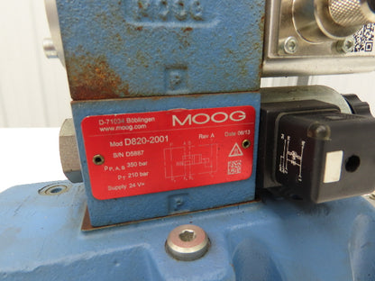 MOOG D684Z4815G Hydraulic Servo Directional Valve Analog Interface 350 Bar