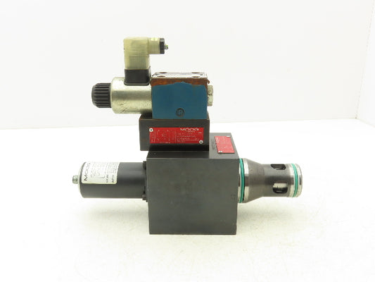 MOOG HPN4397433 Hydraulic Proportional Cartridge Valve W/ Bosch Solenoid Valve
