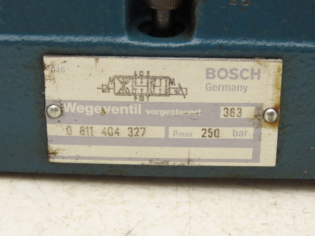 Bosch 0 811 404 607 Hydraulic Servo Proportional Control Valve W Actuator 24V