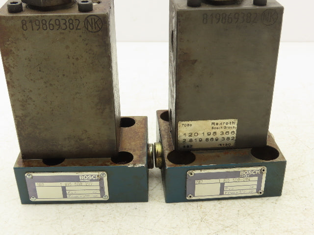 Bosch Rexroth 2 819 869 382 Pressure Valve Control Block w Relief Valve 315 Bar