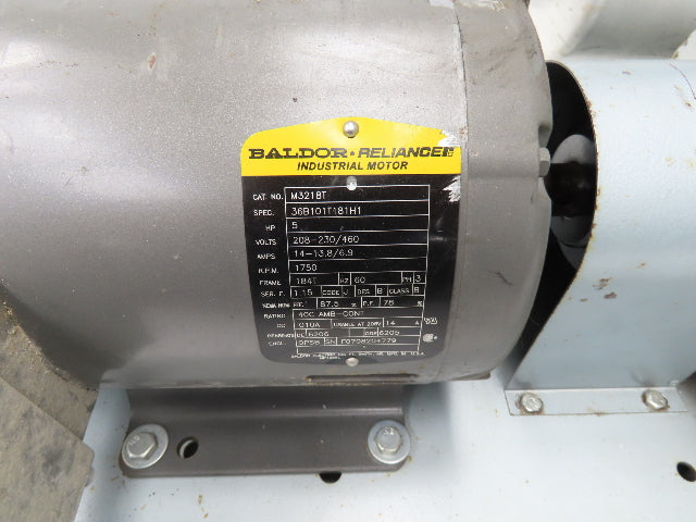 Gast M3218T 6066-V107A-T339 Rotary Oil-Less Vacuum Pump 15PSI 55CFM 5Hp 230/460V