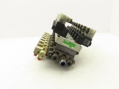 Numatics C12BB4004026Y61 Pneumatic Solenoid Valve 8-Station Manifold 24VDC