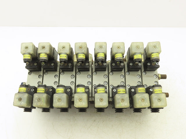 Numatics C12BB4004026Y61 Pneumatic Solenoid Valve 8-Station Manifold 24VDC
