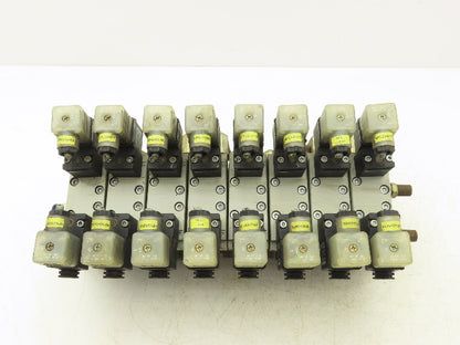 Numatics C12BB4004026Y61 Pneumatic Solenoid Valve 8-Station Manifold 24VDC