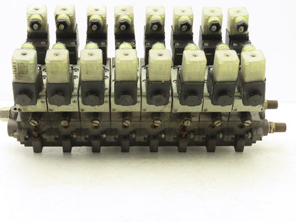 Numatics C12BB4004026Y61 Pneumatic Solenoid Valve 8-Station Manifold 24VDC