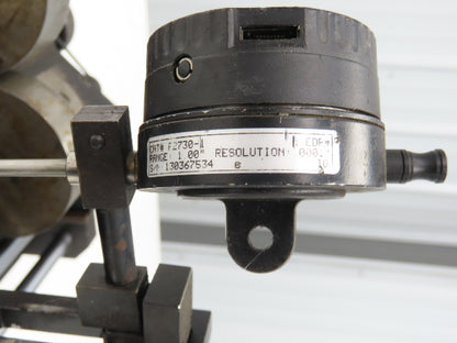 Starrett F2730-1 Wisdom Digital Indicator Mounted On Eccentricity Runout Tool