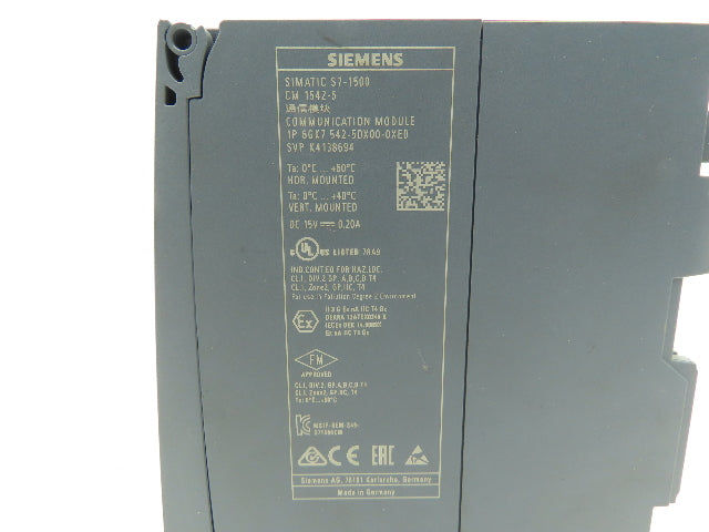 Siemens 6GK7542-5DX00-0XE0 S7-1500 Communication Module CM 1542-5