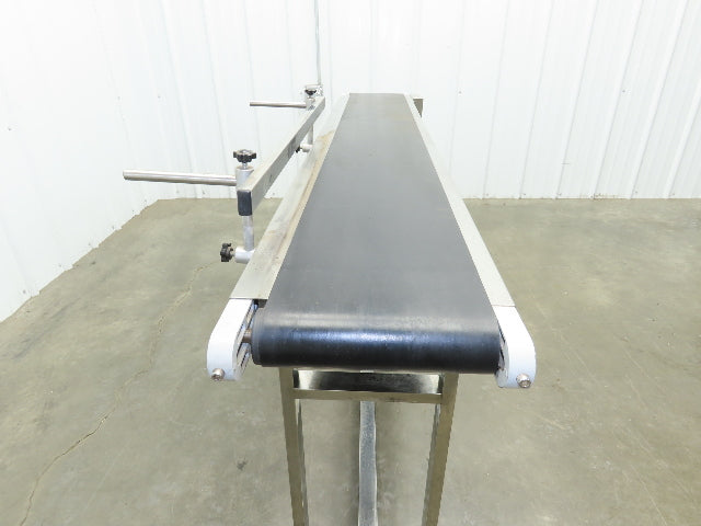 Stainless Low Profile Belt Conveyor 10"W x 59"L 115V Variable Speed 7.5"W Belt