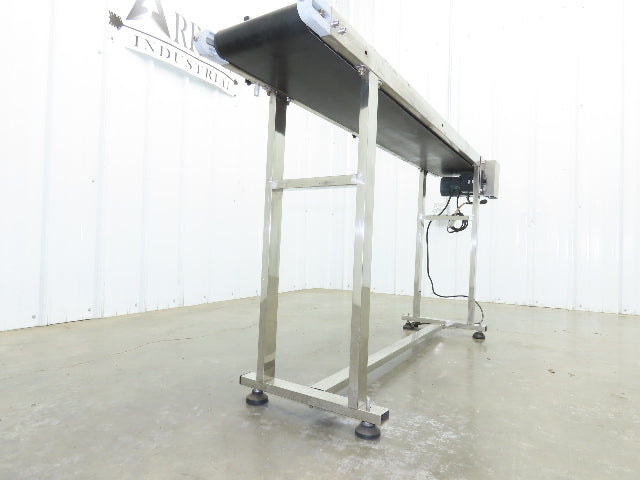 Stainless Low Profile Belt Conveyor 10"W x 59"L 115V Variable Speed 7.5"W Belt