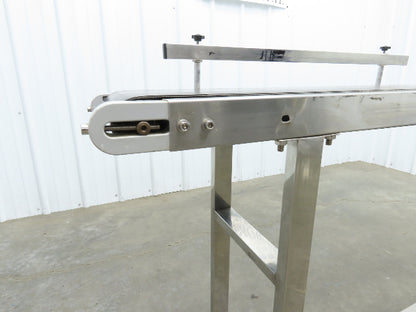 Stainless Low Profile Belt Conveyor 10"W x 59"L 115V Variable Speed 7.5"W Belt