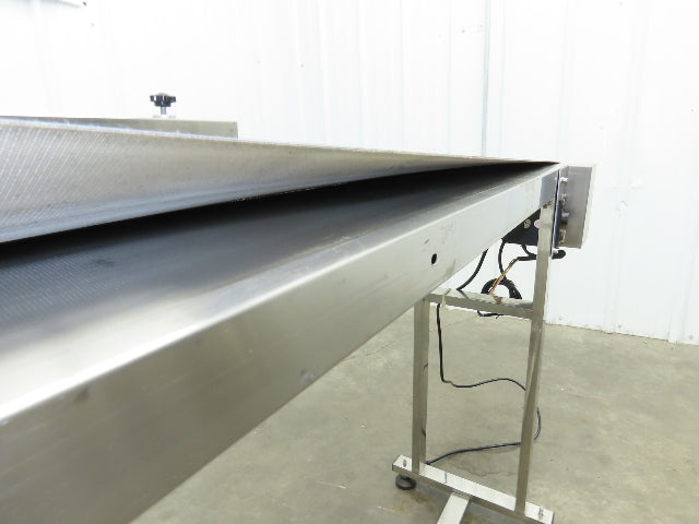 Stainless Low Profile Belt Conveyor 10"W x 59"L 115V Variable Speed 7.5"W Belt