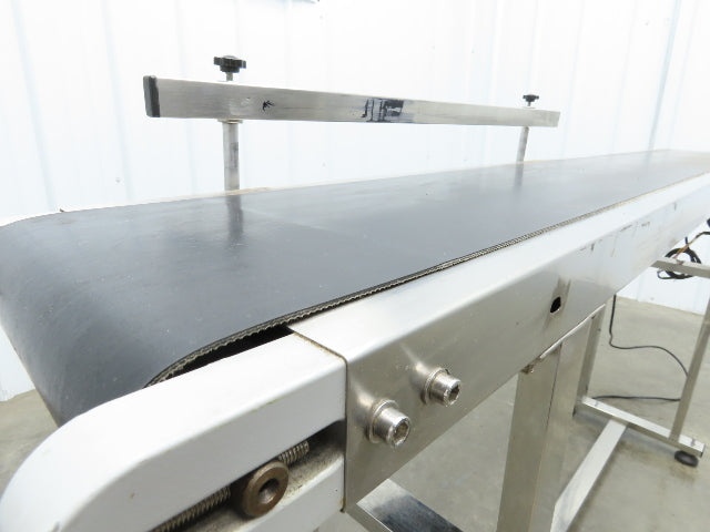 Stainless Low Profile Belt Conveyor 10"W x 59"L 115V Variable Speed 7.5"W Belt