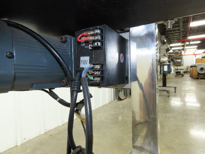 Stainless Low Profile Belt Conveyor 10"W x 59"L 115V Variable Speed 7.5"W Belt