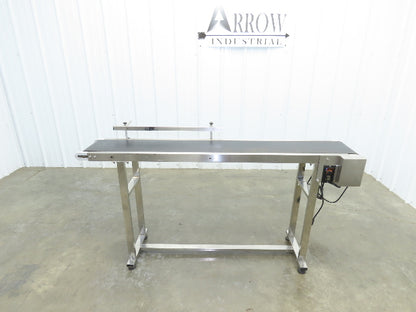 Stainless Low Profile Belt Conveyor 10"W x 59"L 115V Variable Speed 7.5"W Belt
