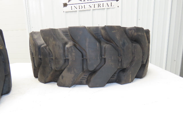 Traxter 26x9-16 Solid Rubber Skid Steer Tire 6x8.5 Rim Black Wheel  Set of 2