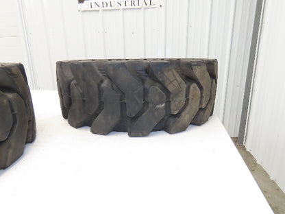 Traxter 26x9-16 Solid Rubber Skid Steer Tire 6x8.5 Rim Black Wheel  Set of 2