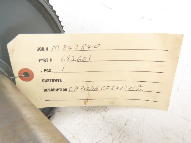 Intelligrated 682601 Conveyor Grip Top Pulley 8" Dia 17"W 1-11/16" Shaft