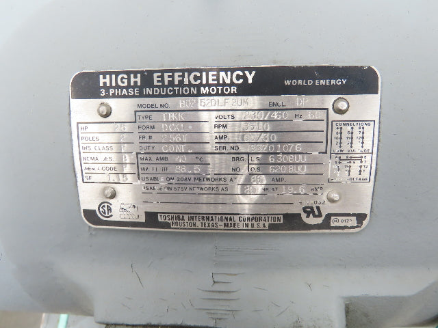 Lamson 516-0-6-AD Multistage Centrifugal Blower 25Hp 230/460V 3Ph 3500RPM