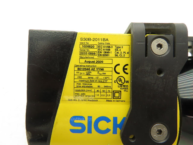 Sick 1026820 2M Safety Laser Scanner S300 Standard 3 Field 0-30M 24VDC 270°