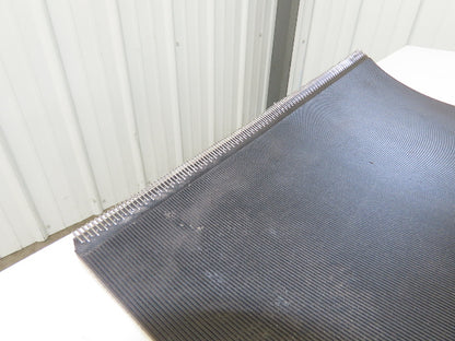 15.5"W x 100' Grooved Conveyor Belt 2-Ply Black Ribbed PVC Rubber Grip Top 100Ft