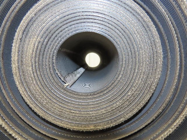 15.5"W x 100' Grooved Conveyor Belt 2-Ply Black Ribbed PVC Rubber Grip Top 100Ft