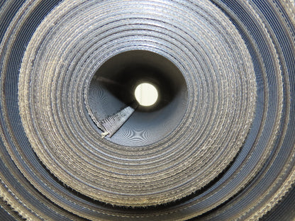 15.5"W x 100' Grooved Conveyor Belt 2-Ply Black Ribbed PVC Rubber Grip Top 100Ft