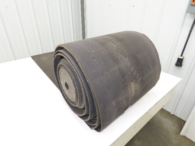16.25"W x 130' Soft Top Fabric Conveyor Belt 1-Ply Gray Reversible 3/32"