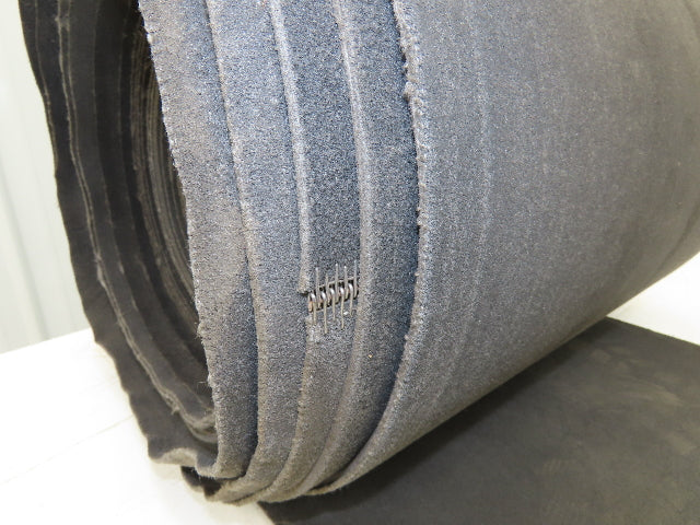 16.25"W x 130' Soft Top Fabric Conveyor Belt 1-Ply Gray Reversible 3/32"