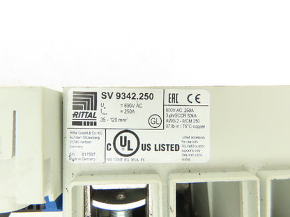 Rittal SV 9342.250 Bus Bar Mounting System 60mm Center to Center Spacing 3 Pole