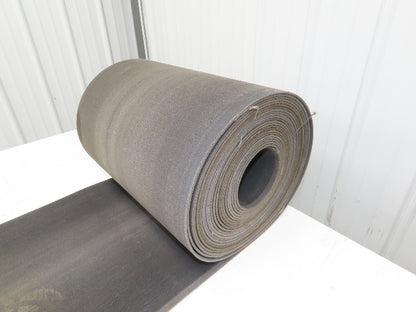 16"W x 55' Friction Top Fabric Conveyor Belt 1-Ply Gray Reversible 1/8"Thick