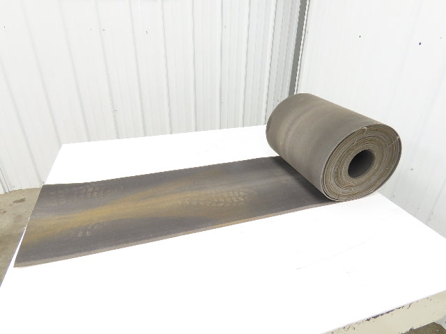 16"W x 55' Friction Top Fabric Conveyor Belt 1-Ply Gray Reversible 1/8"Thick