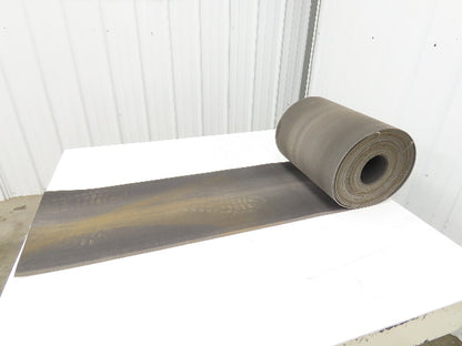 16"W x 55' Friction Top Fabric Conveyor Belt 1-Ply Gray Reversible 1/8"Thick