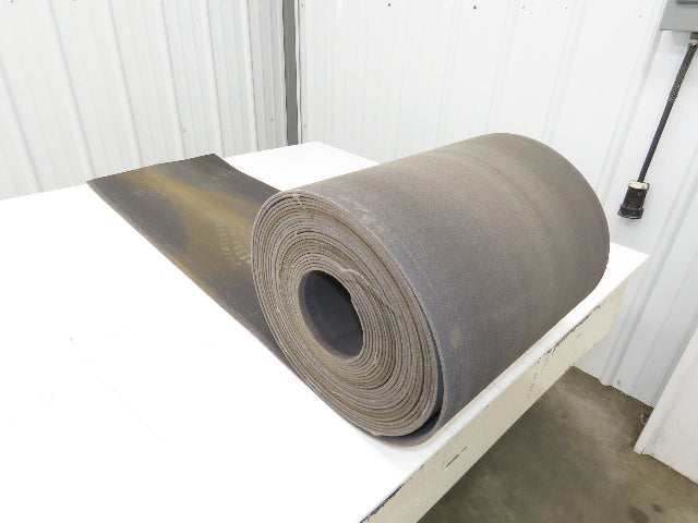 16"W x 55' Friction Top Fabric Conveyor Belt 1-Ply Gray Reversible 1/8"Thick
