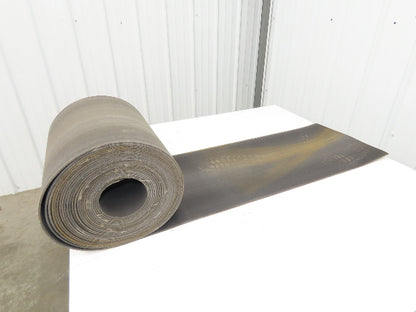 16"W x 55' Friction Top Fabric Conveyor Belt 1-Ply Gray Reversible 1/8"Thick
