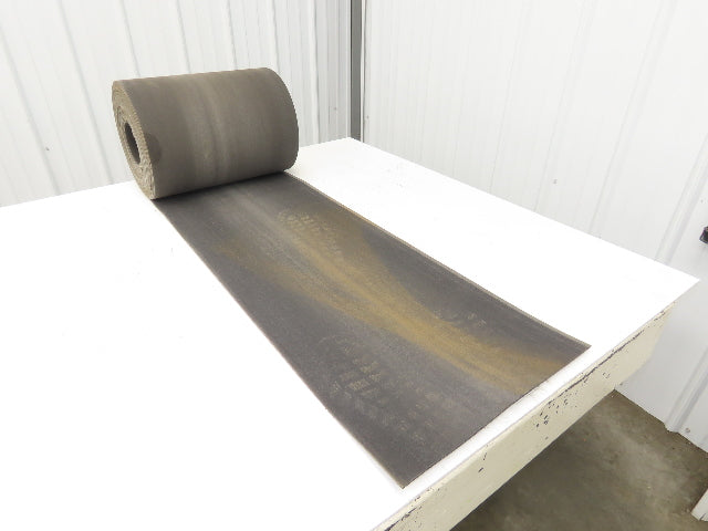 16"W x 55' Friction Top Fabric Conveyor Belt 1-Ply Gray Reversible 1/8"Thick